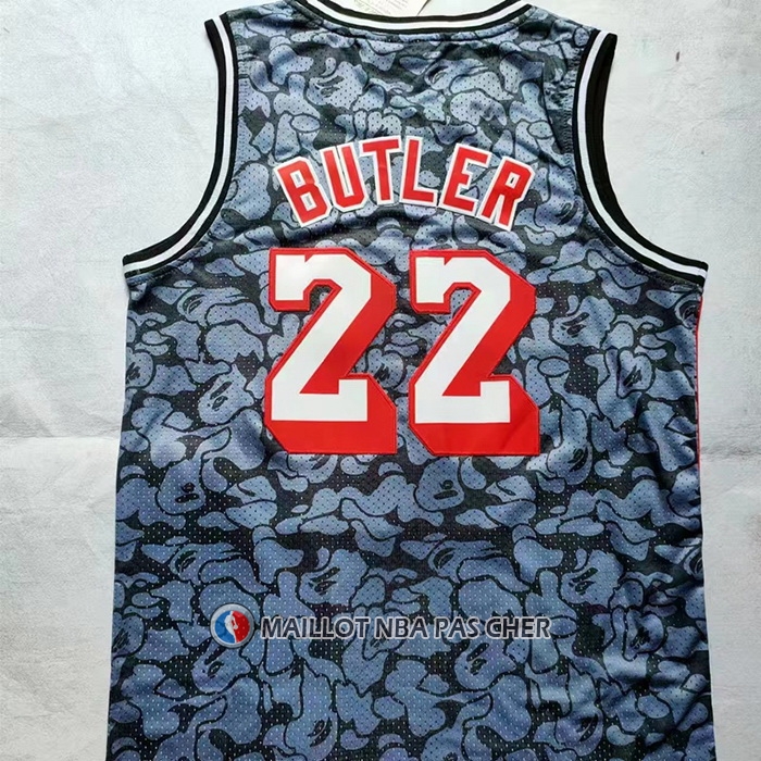 Maillot Miami Heat Jimmy Butler NO 22 Mitchell & Ness 2019-20 Gris